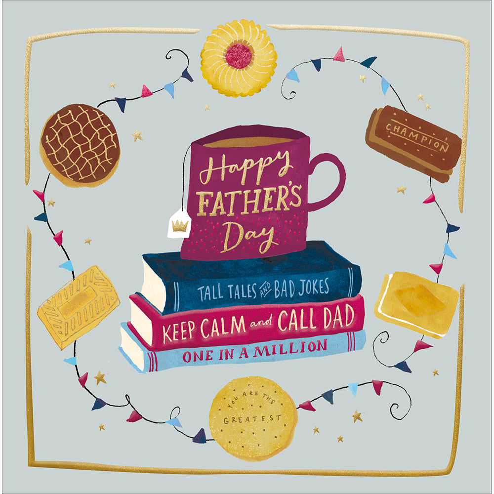 Book and Biscuits Father's Day Card by penny black