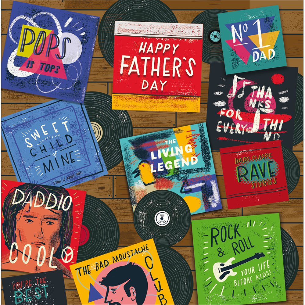 Dad's Vinyl Covers Father's Day Card by penny black