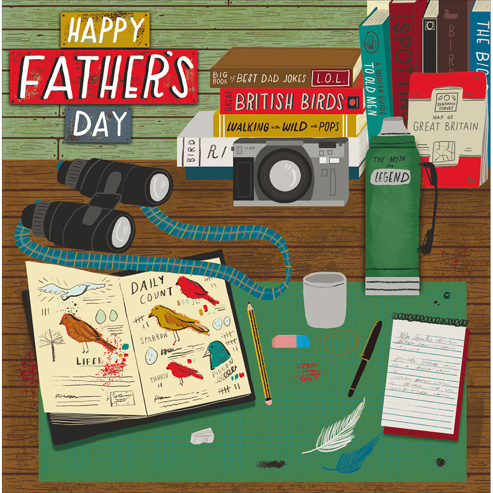 Bird Watcher Desk Father's Day Card by penny black