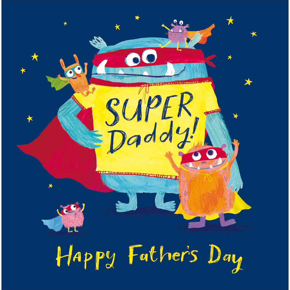 Super Daddy Monsters Father's Day Card by penny black