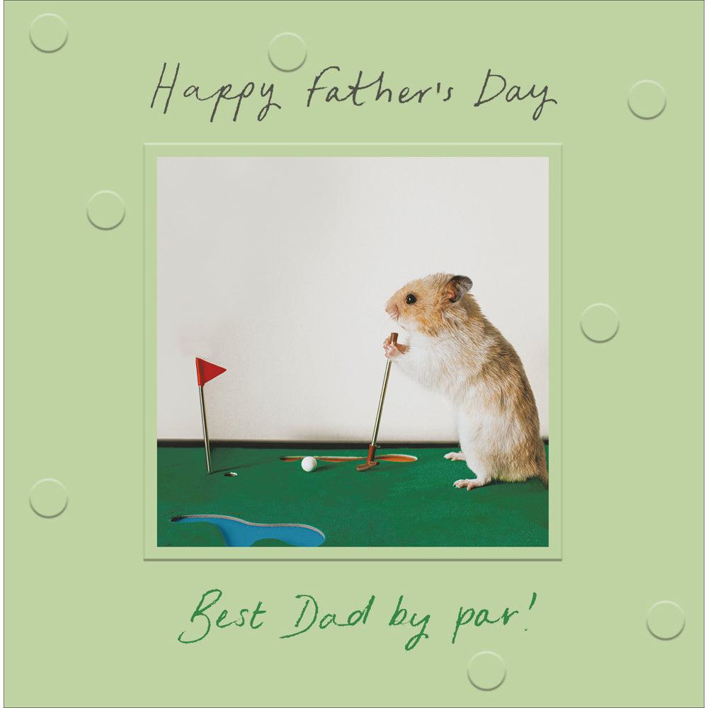 Best Dad By Par Hamster Photographic Father's Day Card by penny black