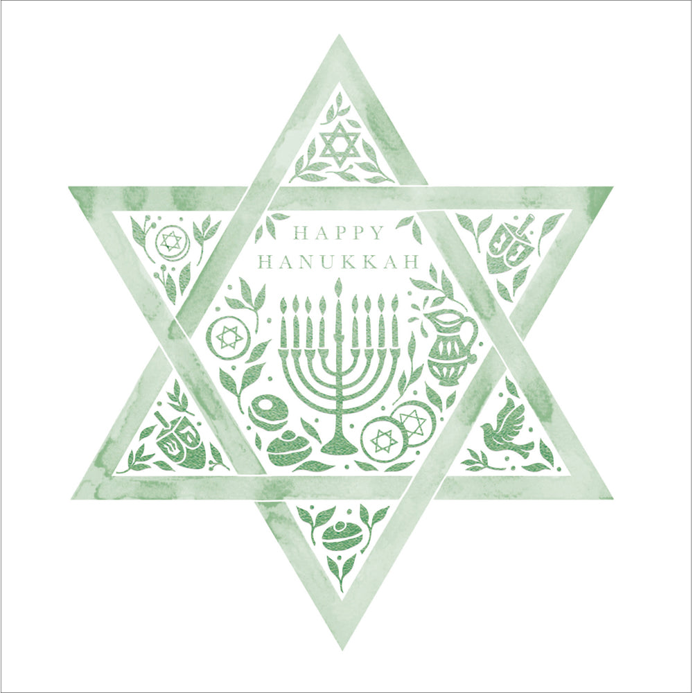 Watercolour Star Hanukkah Celebration Card by penny black