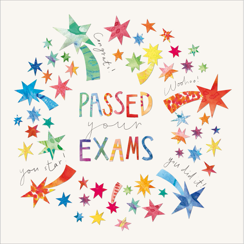 Passed Your Exams Starburst Card by penny black