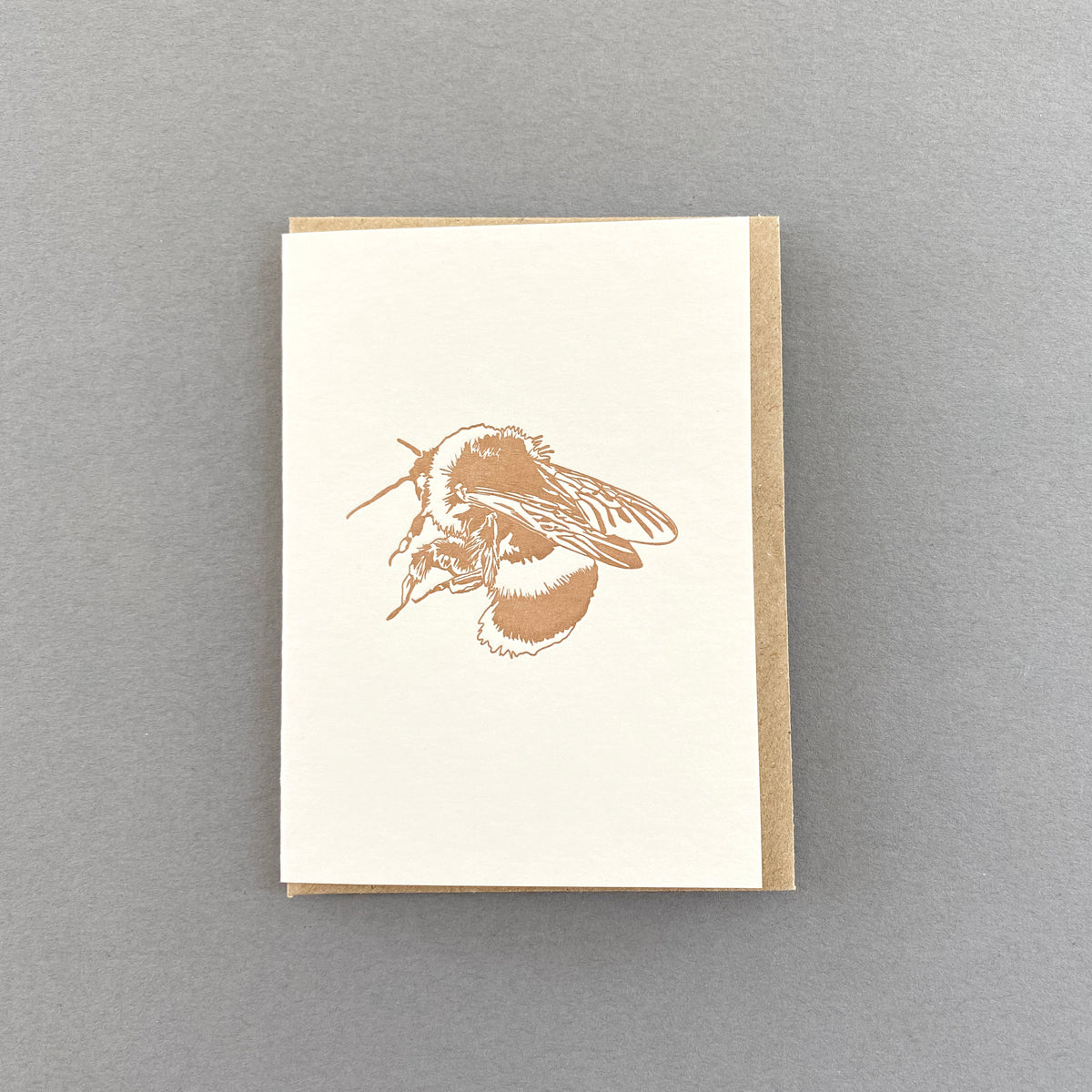 Metallic Insect Bee Little Letterpress Notecard