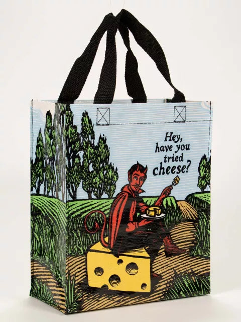 Hey, Have You Tried Cheese? Blue Q Handy Tote by penny black