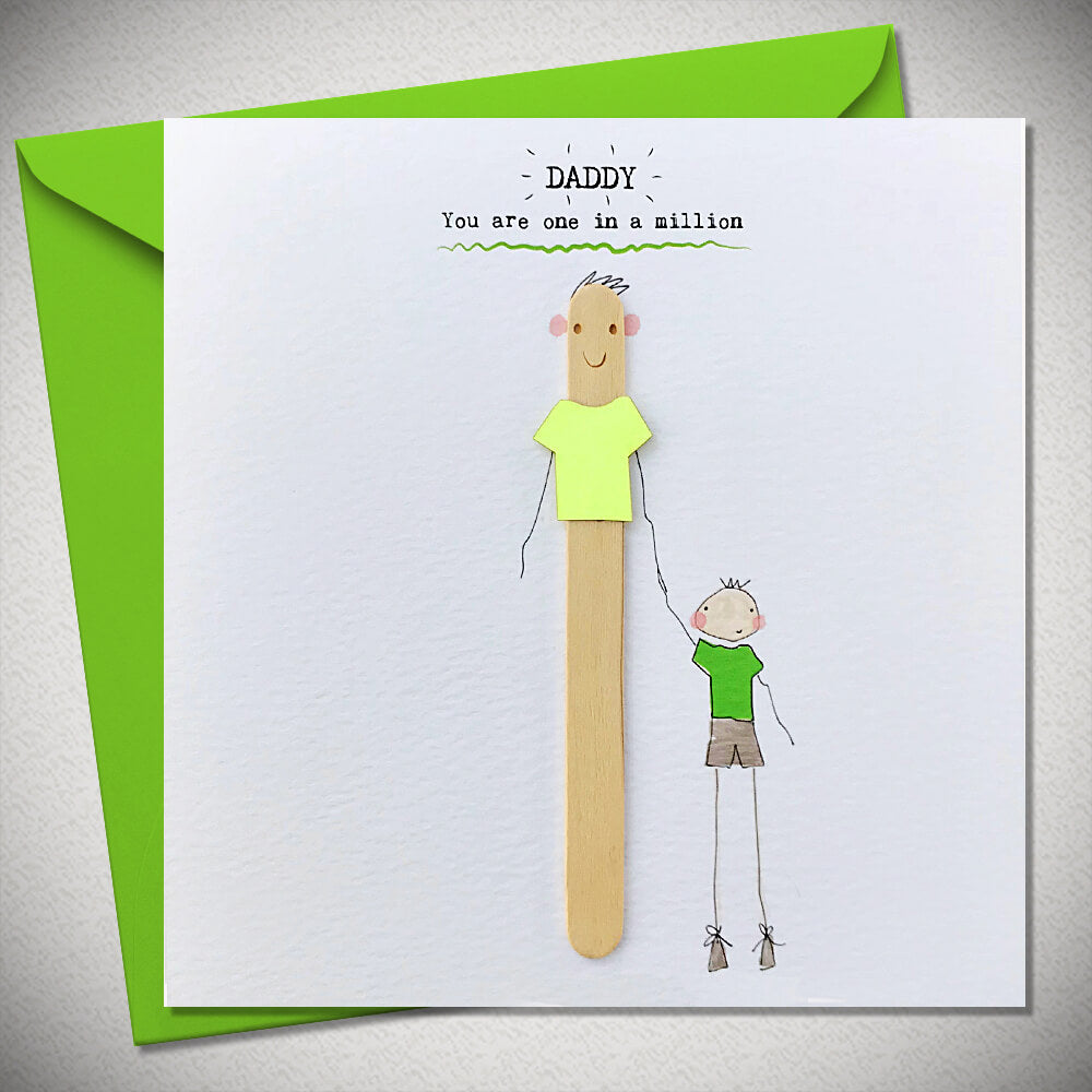 Daddy One in a Million Lolly Stick Father's Day Card by penny black