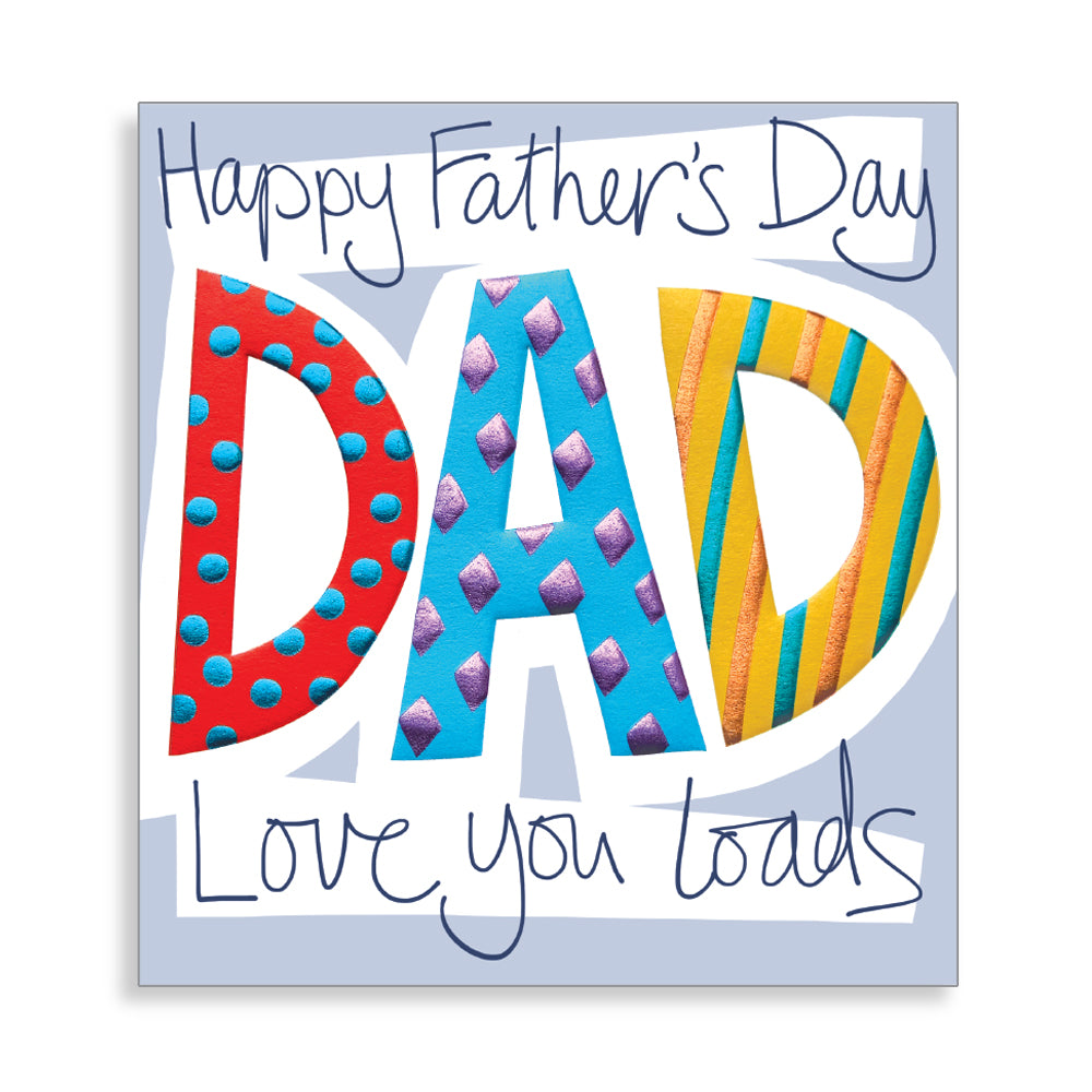 Bold Dad Embossed Father's Day Card by penny black