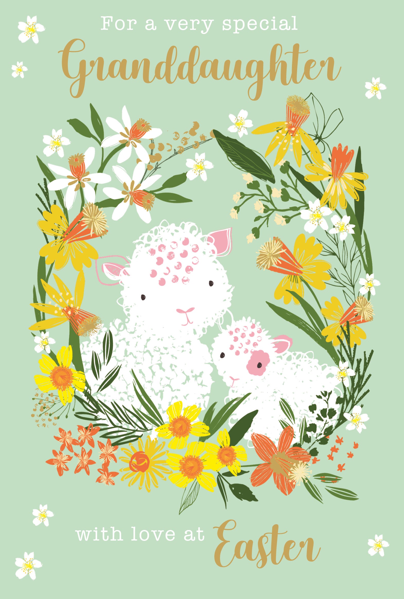 Special Granddaughter Lambs Easter Card by penny black