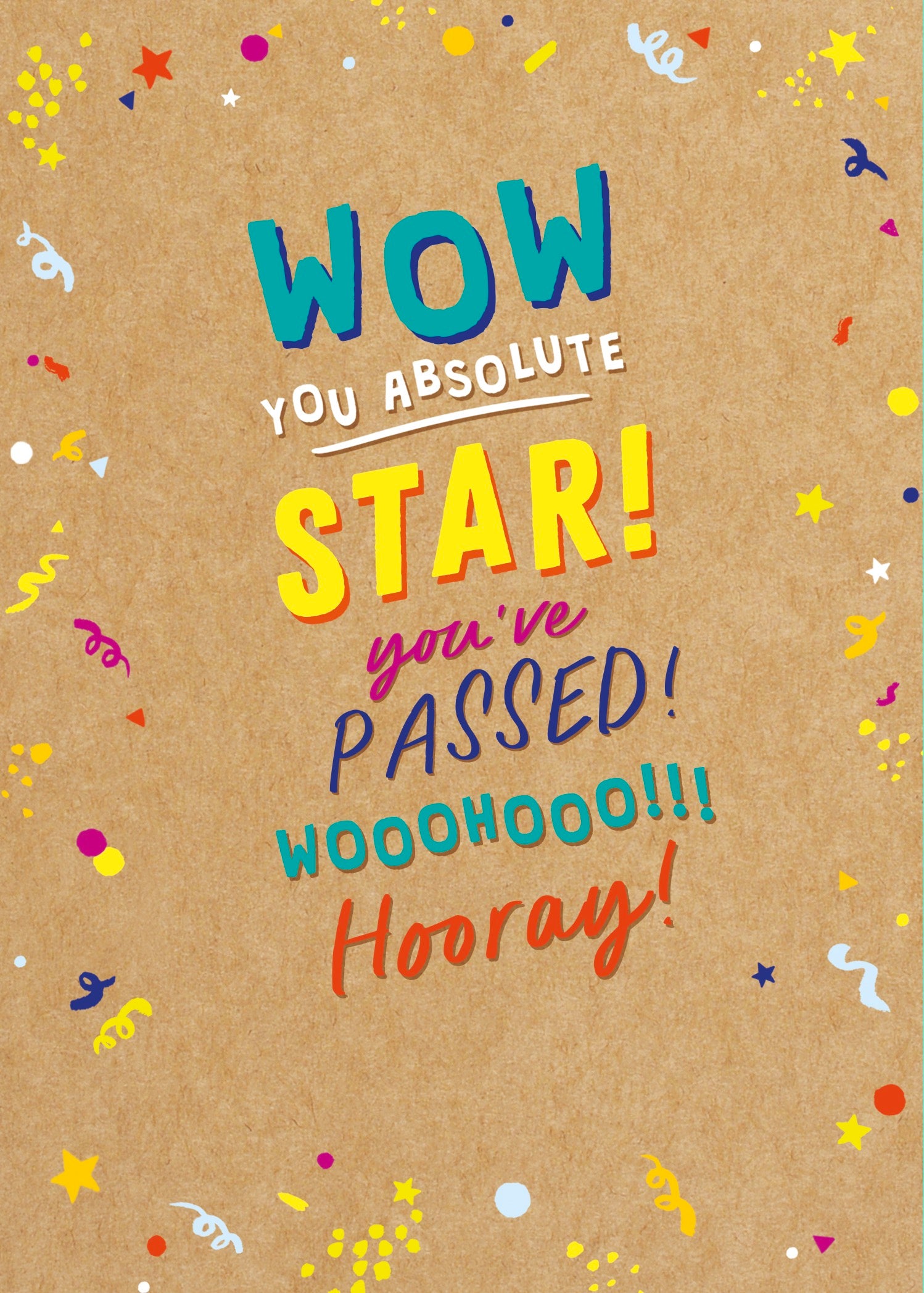 Wow You Absolute Star Exam Congratulations Card by penny black