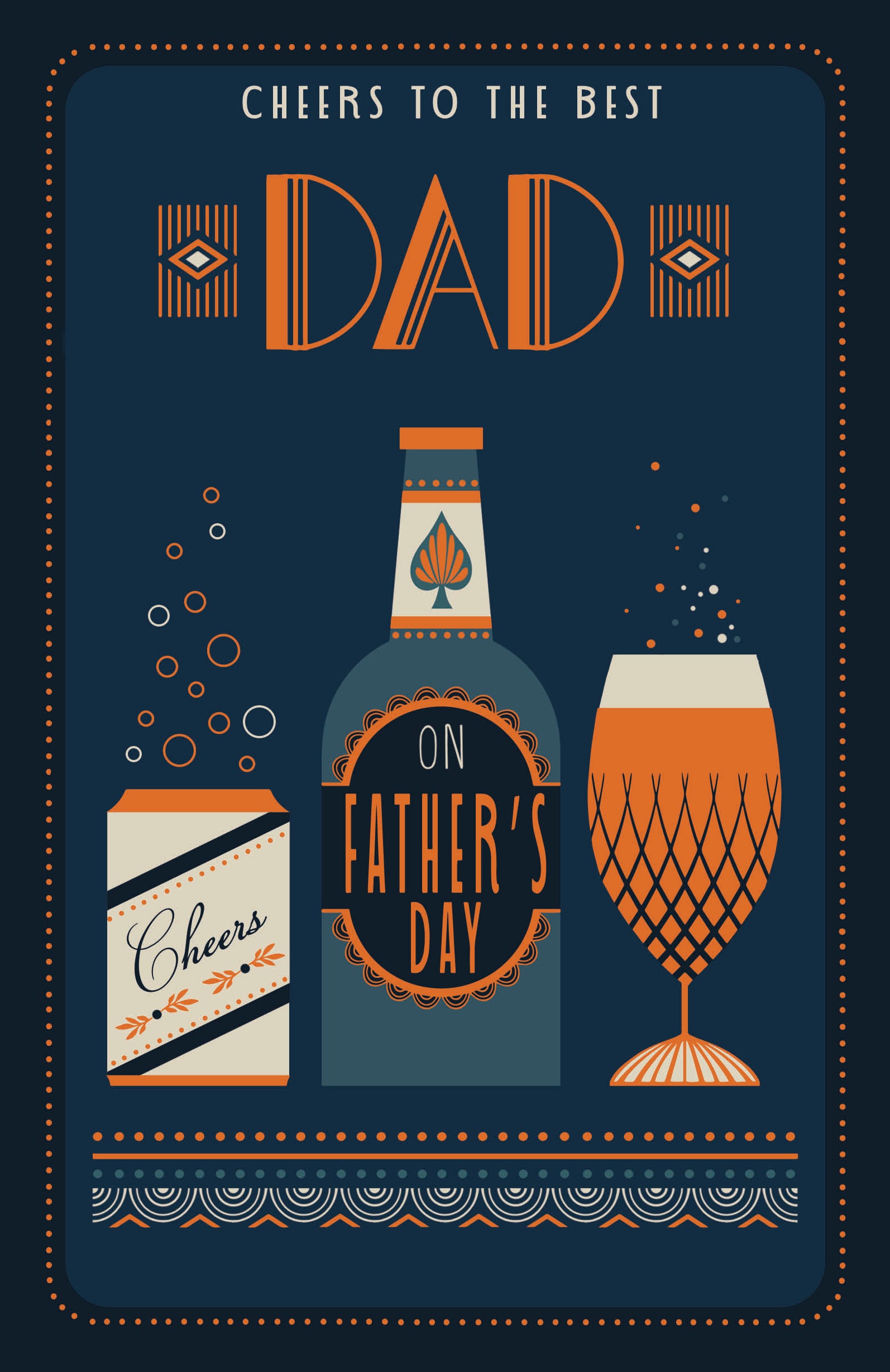 Cheers to the Best Dad Libations Father's Day Card by penny black