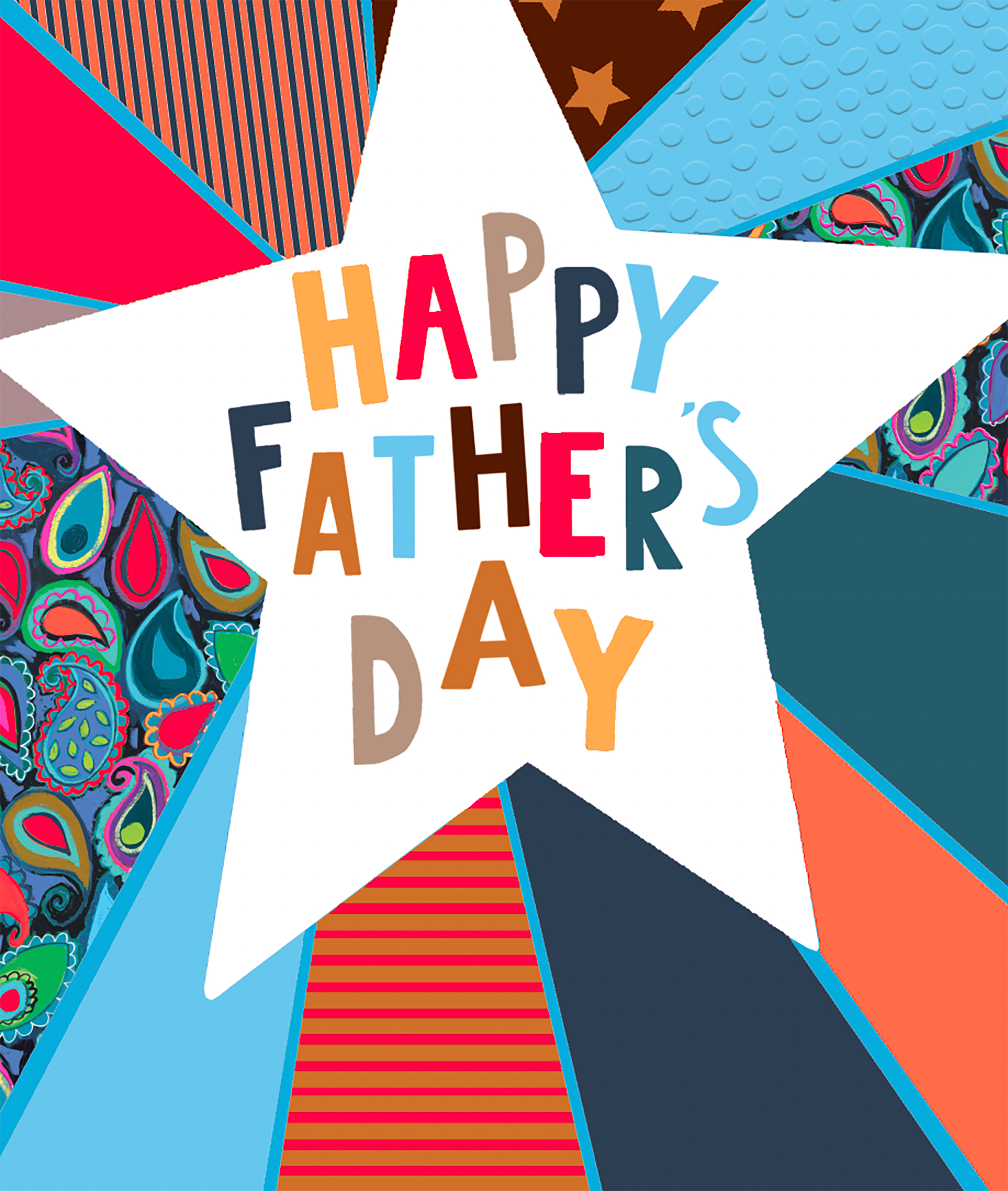 Paisley Starburst Happy Father's Day Card by penny black