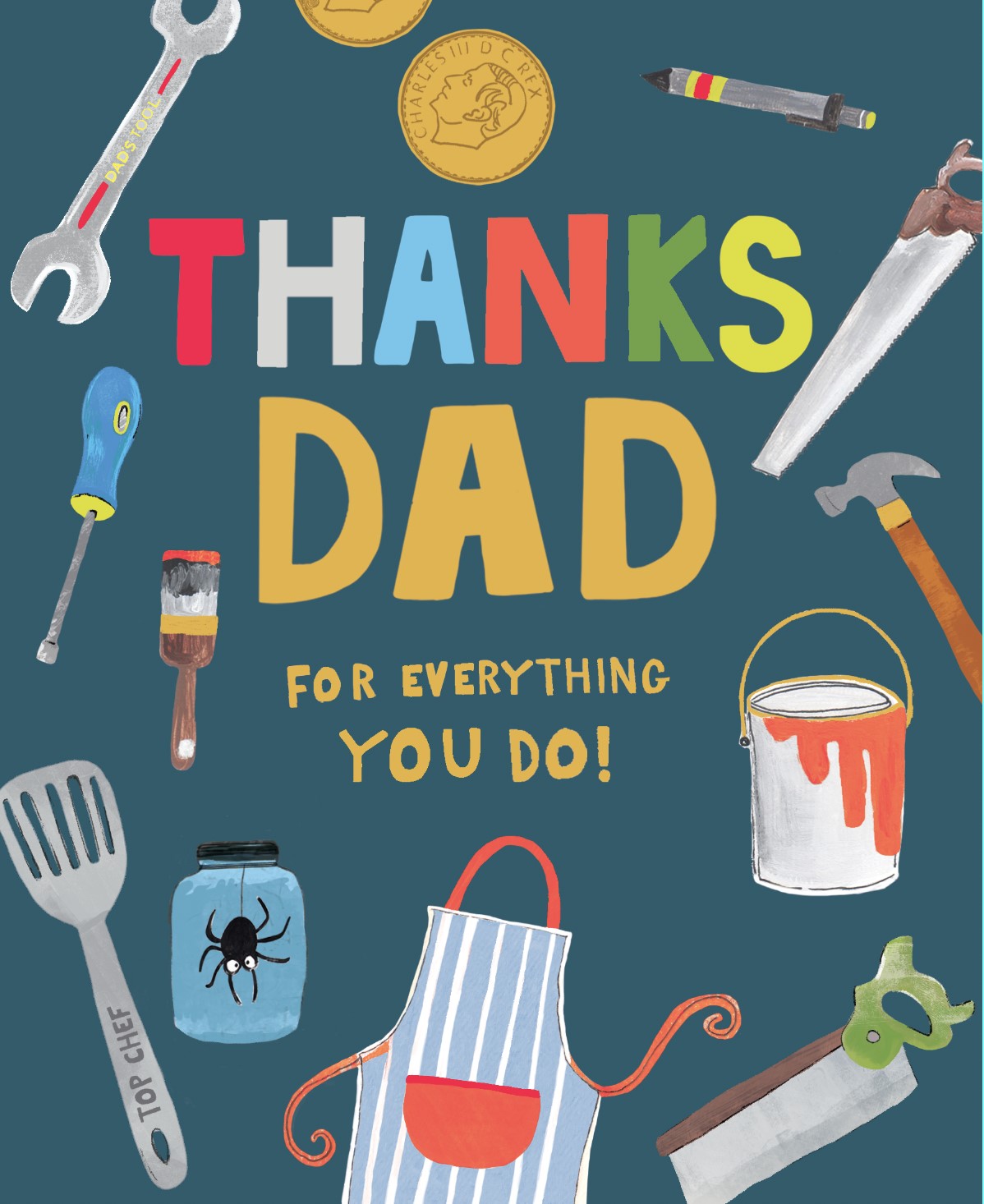 Thanks Dad For Everything Father's Day Card by penny black