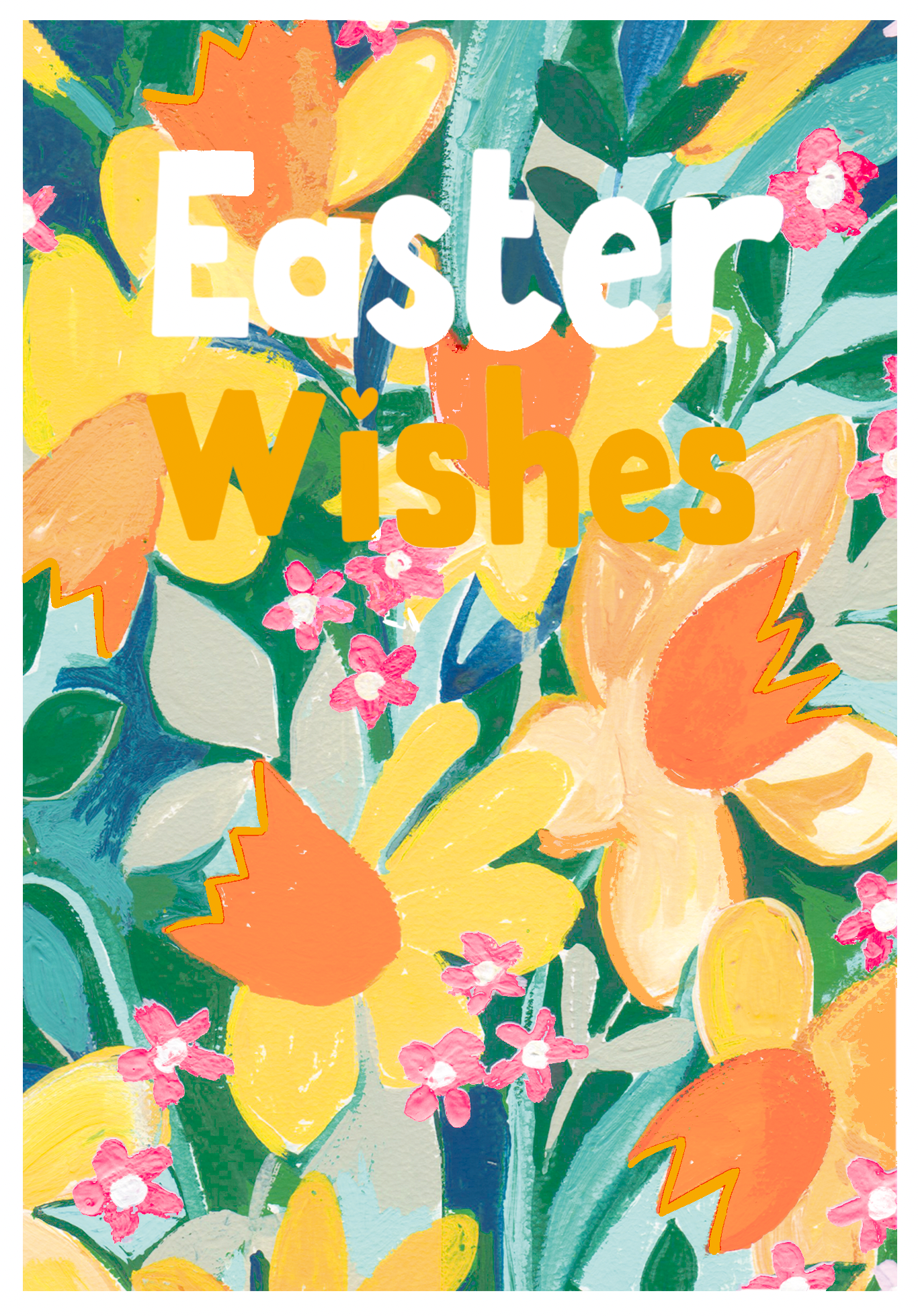 Painted Daffs Easter Wishes Card by penny black