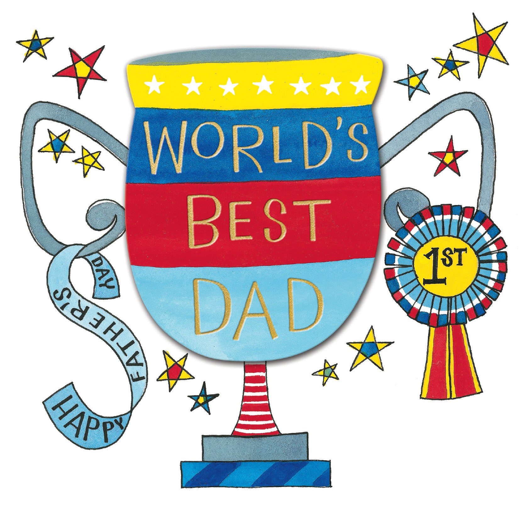 World's Best Dad Trophy Embellished Father's Day Card by penny black