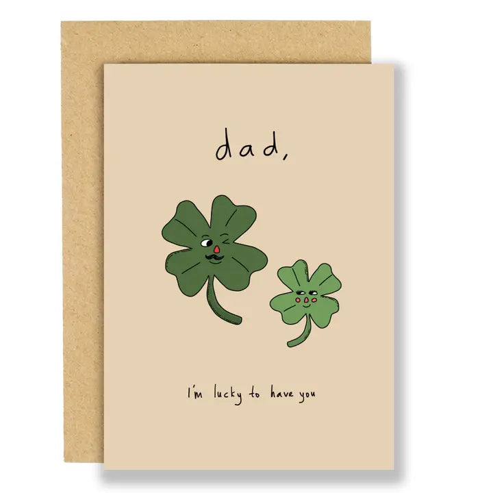 Dad Four Leaf Clover Father's Day Card by eat the moon at penny black