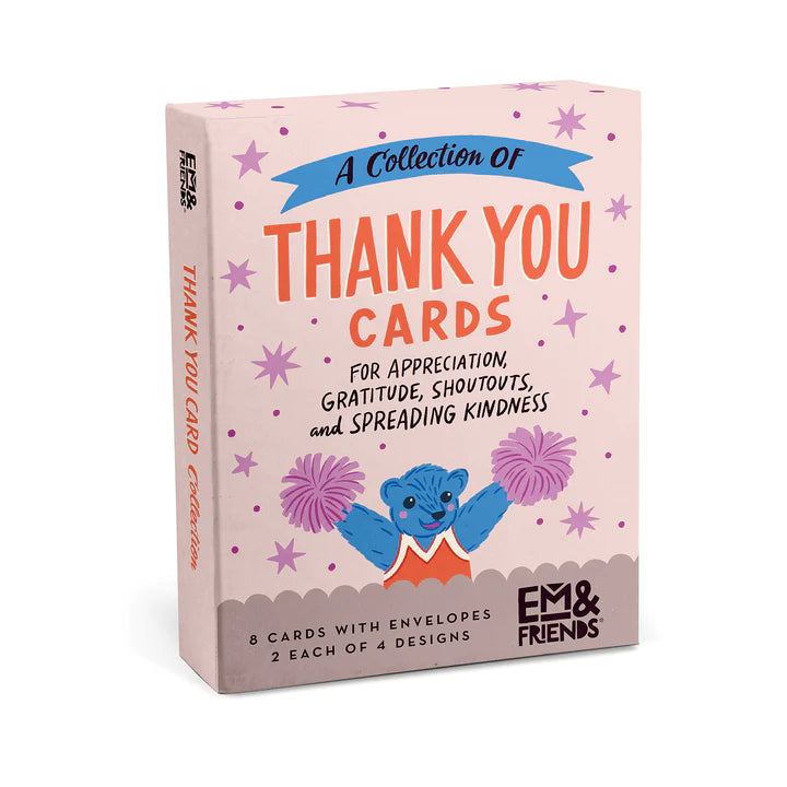 Em & Friends Thank You Card Box 8pk from penny black