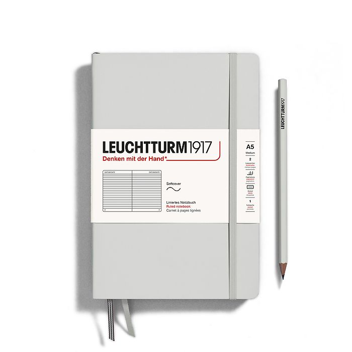 Leuchtturm1917 Notebook A5 Medium Softcover in grey by penny black