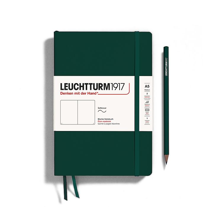 Leuchtturm1917 Notebook A5 Medium Softcover in forest green
