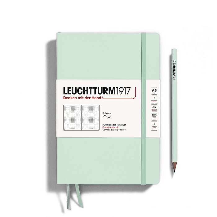 Leuchtturm1917 Notebook A5 Medium Softcover in mint green colour