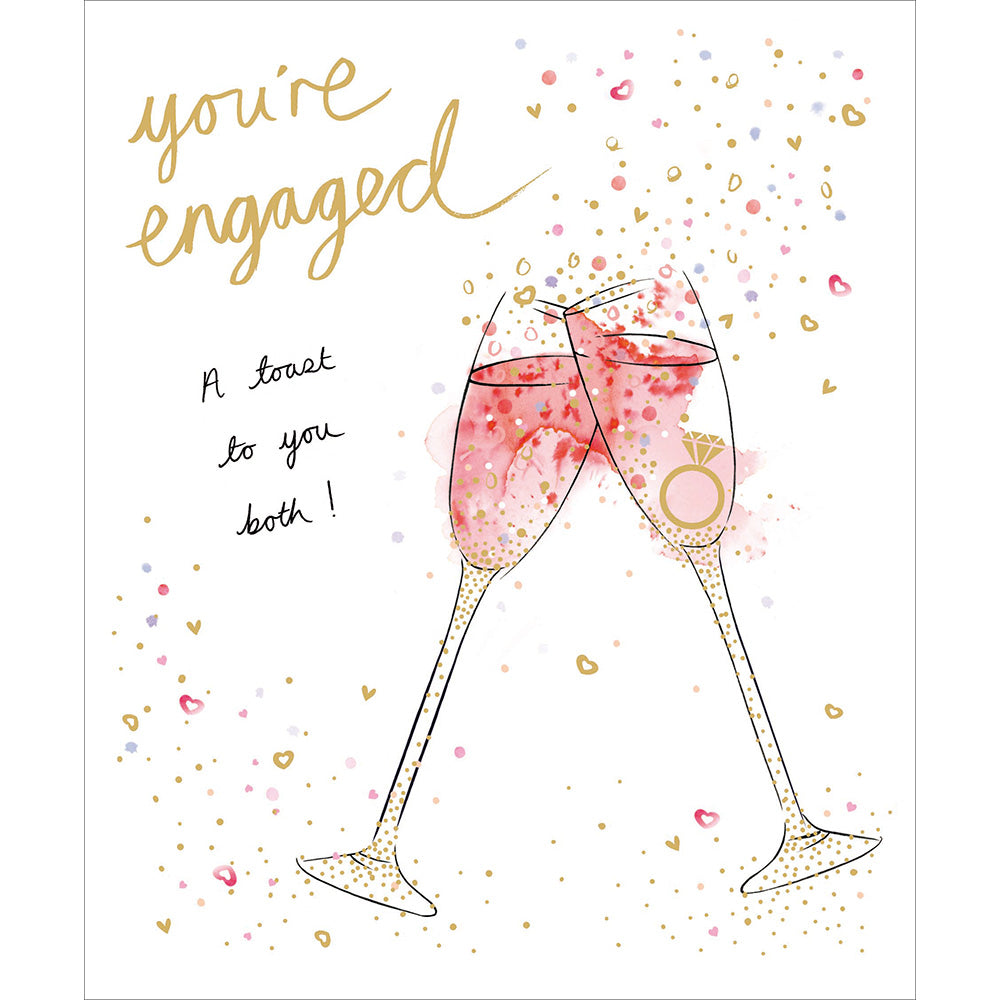 You&#39;re Engaged Fizz Glasses Engagement Card from Penny Black