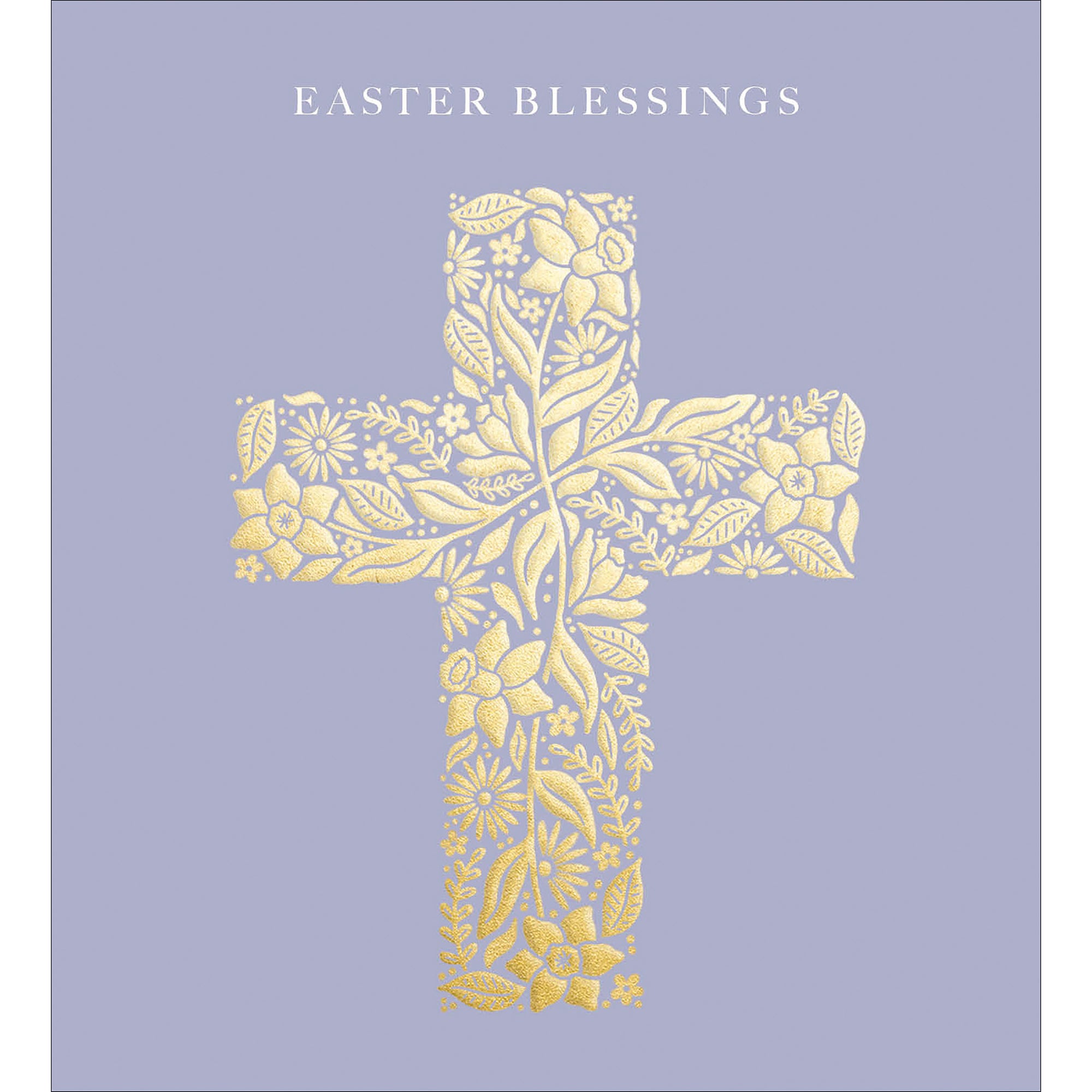 Gold Embossed Cross Easter Blessings Card by penny black