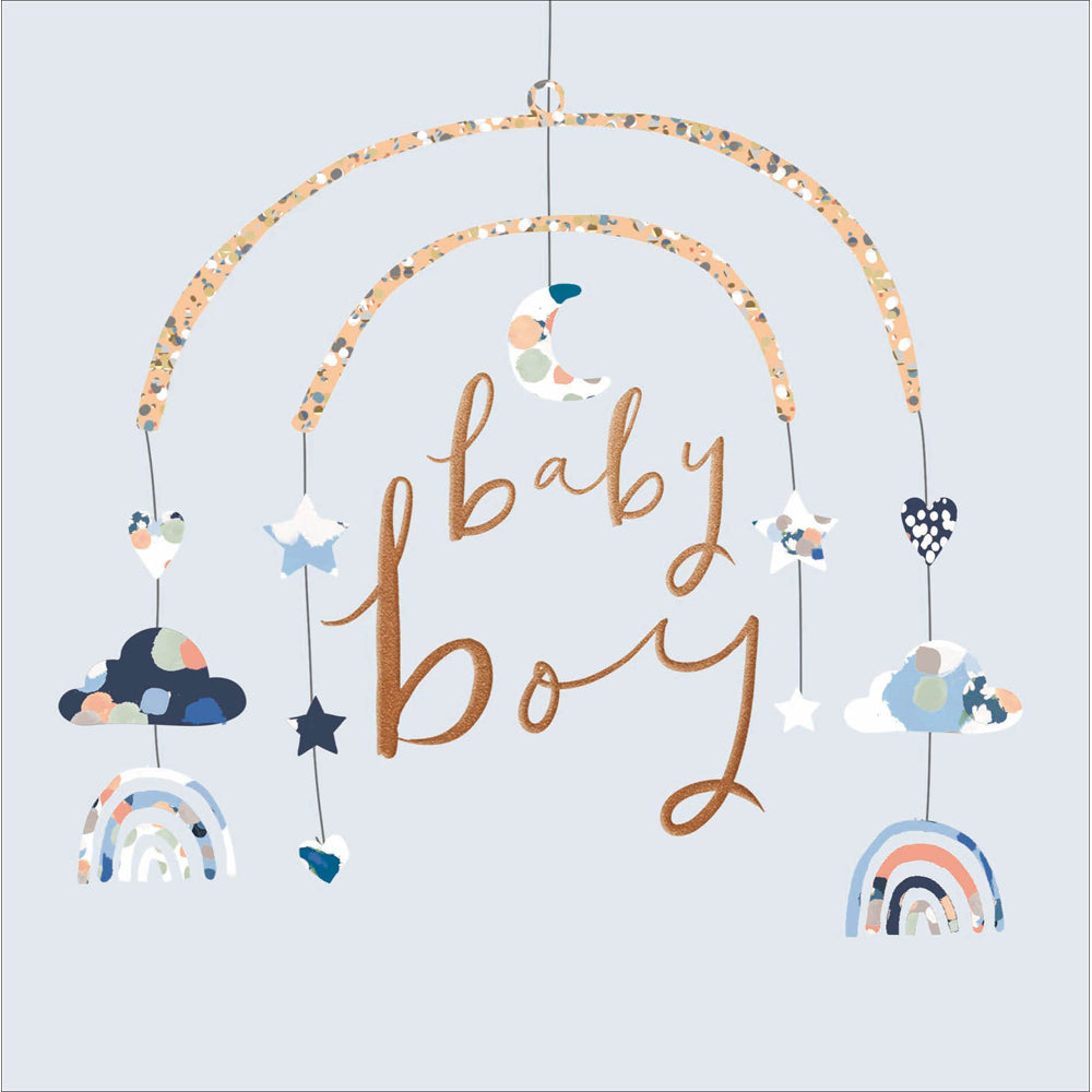 Colour Splash Baby Boy Mobile Card from Penny Black