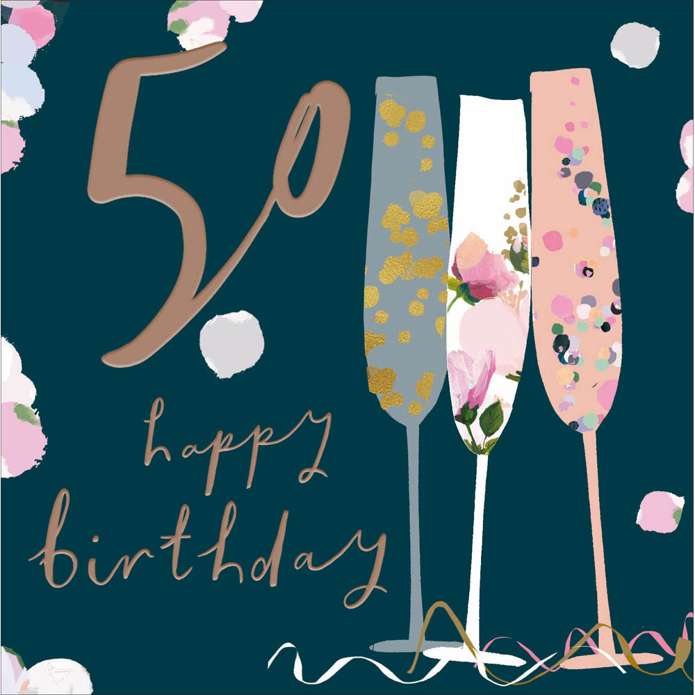 Colour Splash 50 Birthday Card from Penny Black