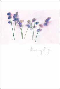 Thinking Of You Sweet Peas Card - Penny Black