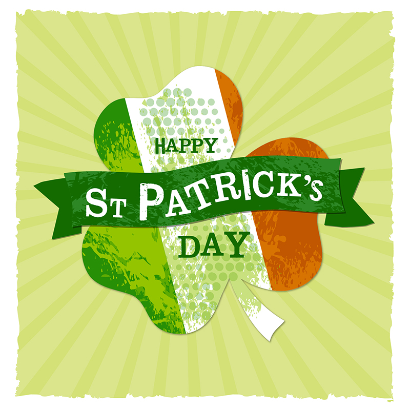 Irish Flag St Patrick&#39;s Day Card - Penny Black