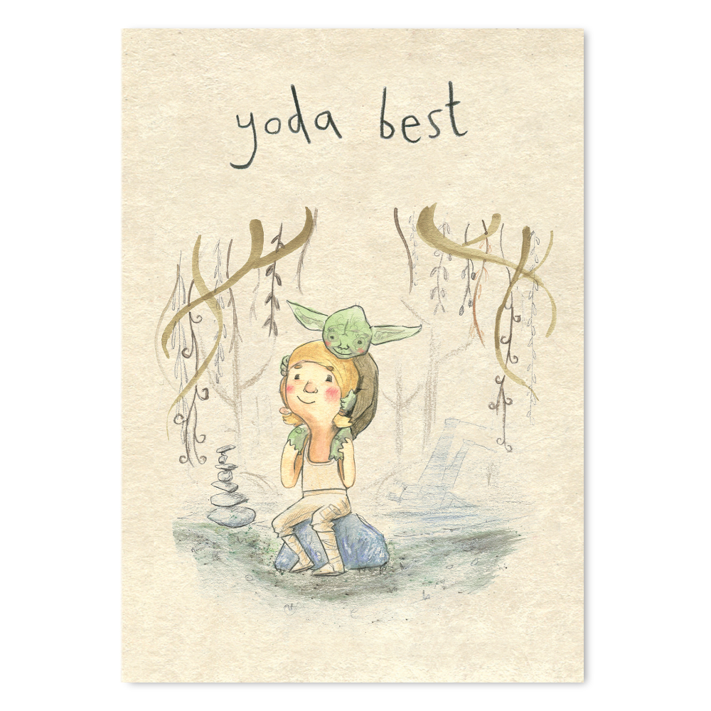 Yoda Best Card - Penny Black