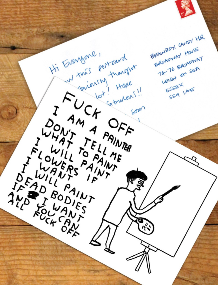 Fuck Off Painter Postcard Greeting Card