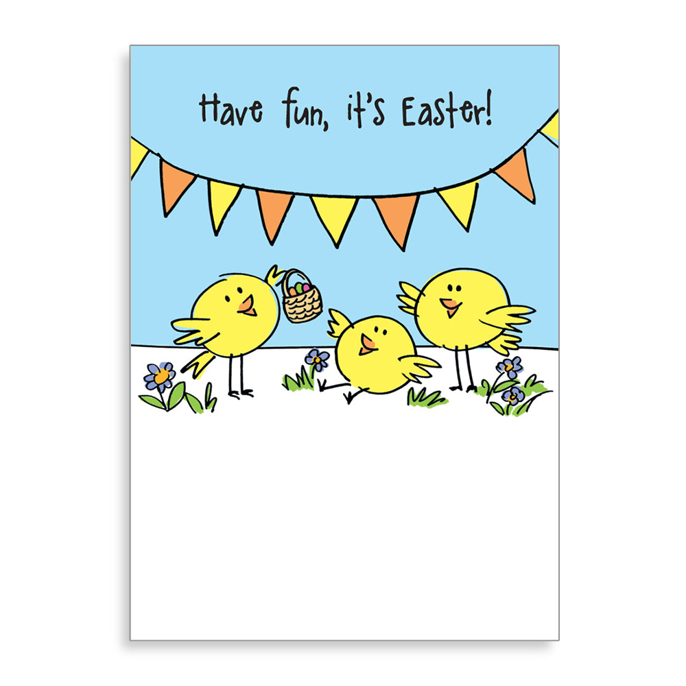 Have Fun Chicks and Bunting Easter Card from Penny Black