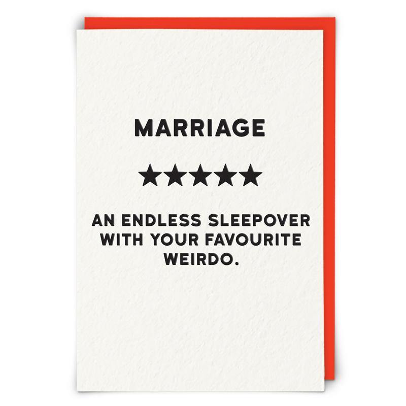 Marriage Endless Sleepover Funny Card - Penny Black