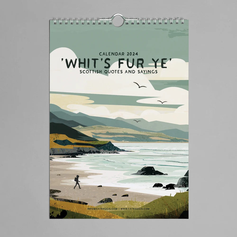 2024 Scottish Landscape Eat Haggis Calendar by penny black