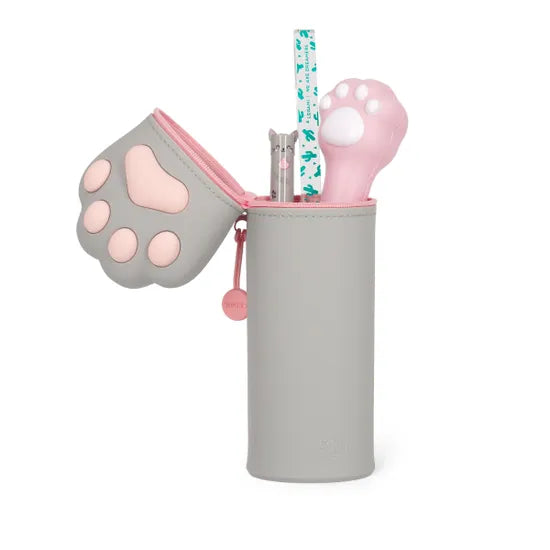 Kawaii Cat Paw High Five 2-in-1 Pencil Case and Pen Holder By Penny Black