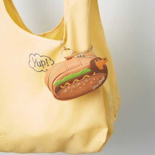 YUP! Eco-Friendly Hot Dog Reusable Shopping Bag In Pouch By Penny Black