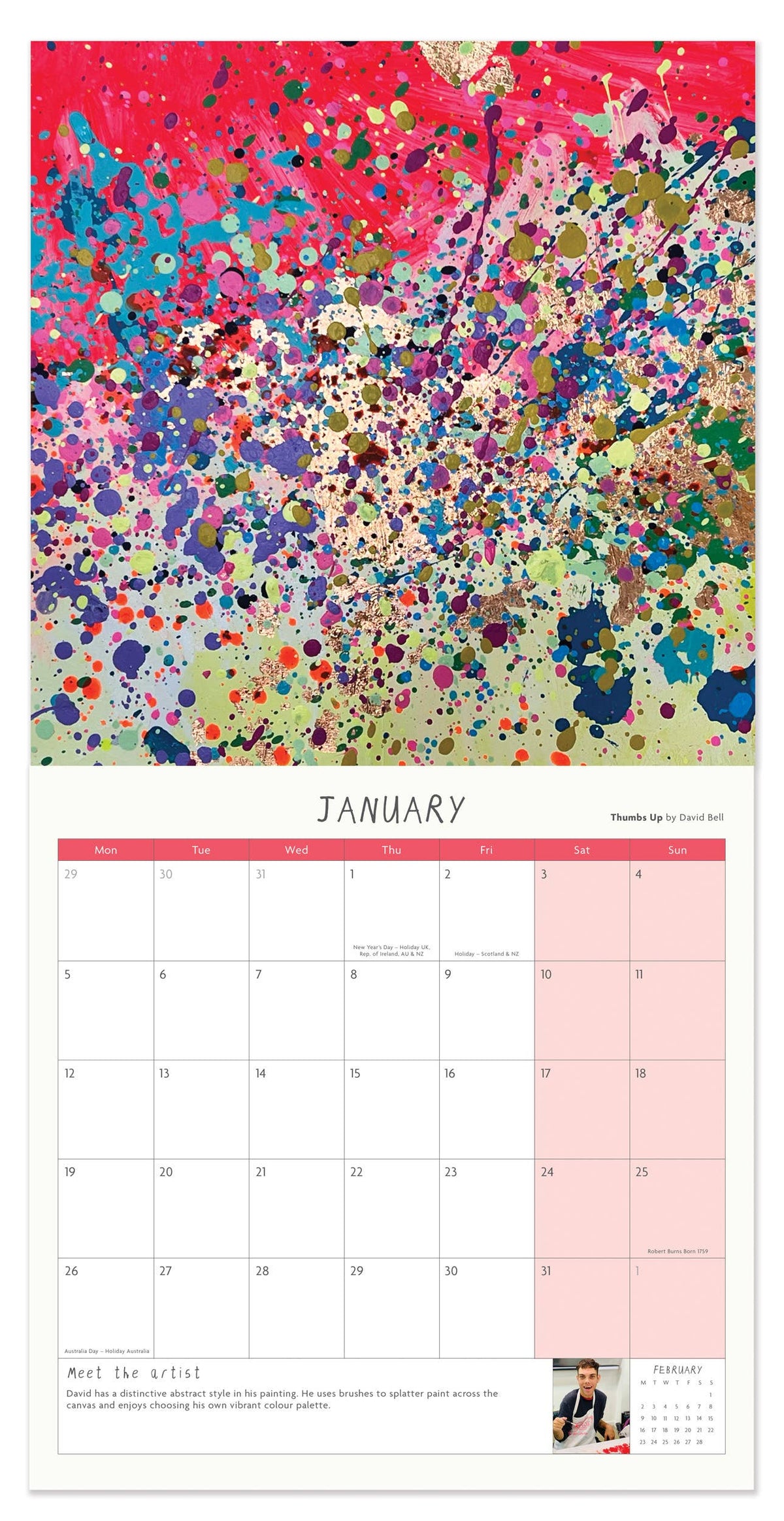Arthouse Unlimited Square 2026  Calendar By Penny Black