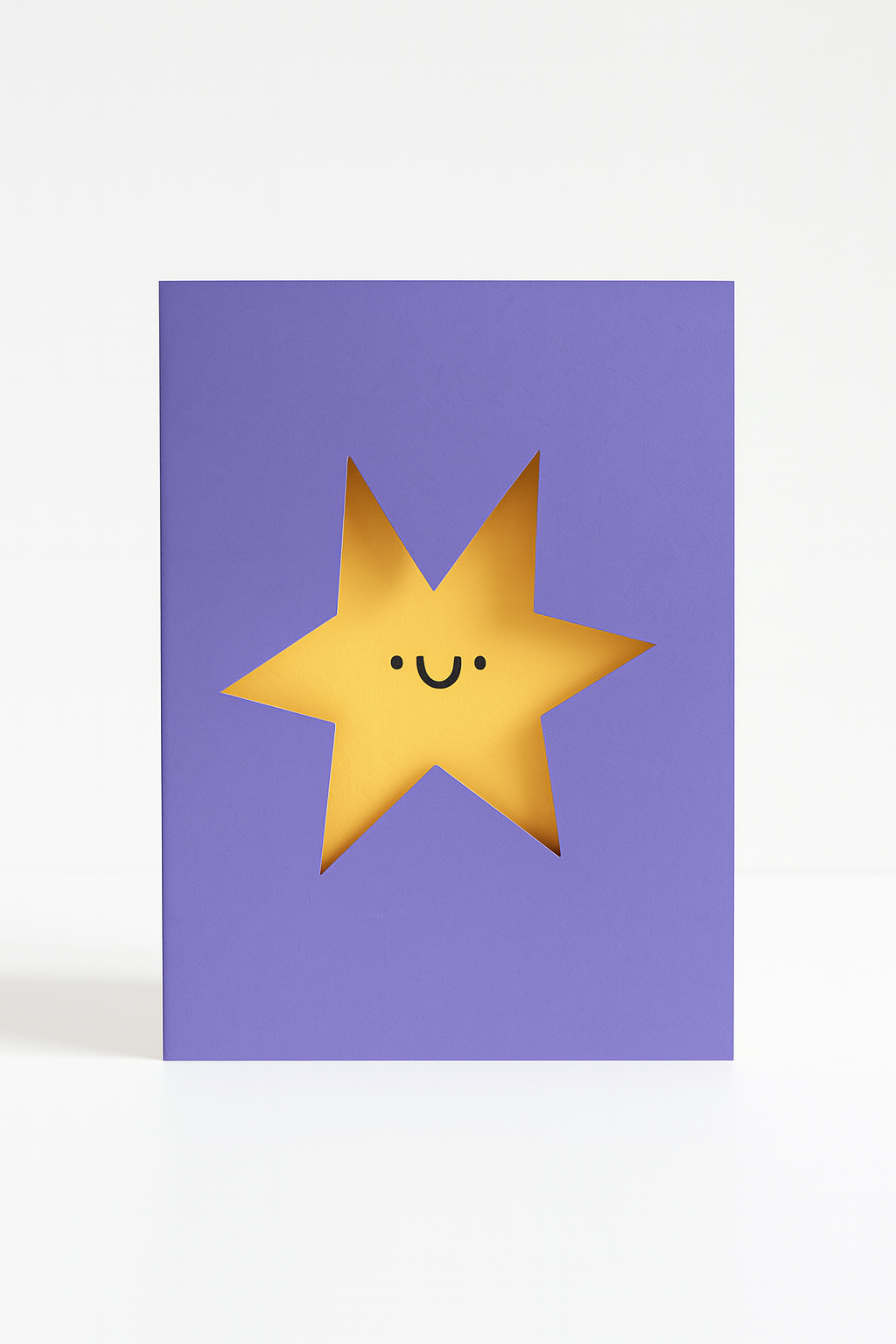 Jolly Christmas Star Cute Cut Out Card by penny black