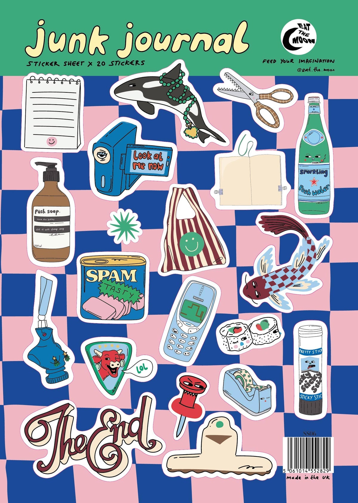 Junk Journal A5 Sticker Sheet - 20 stickers by penny black