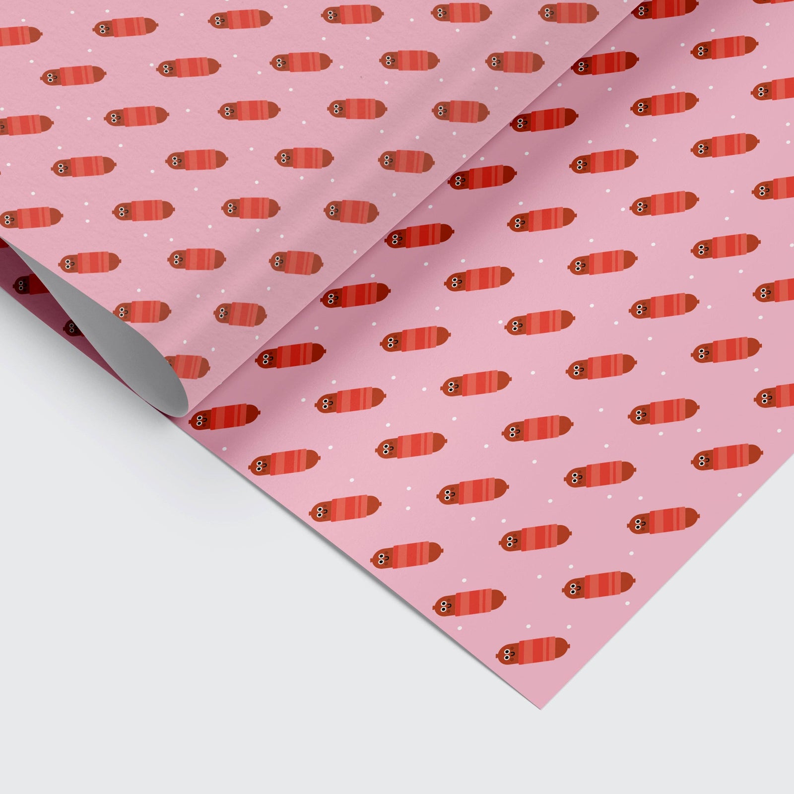Pigs in Blankets Christmas Wrapping Paper Sheet by penny black