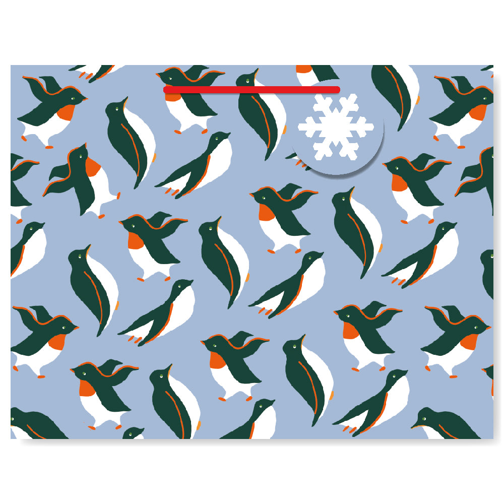 Blizzard Penguin Print Christmas Landscape Gift Bag By Penny Black