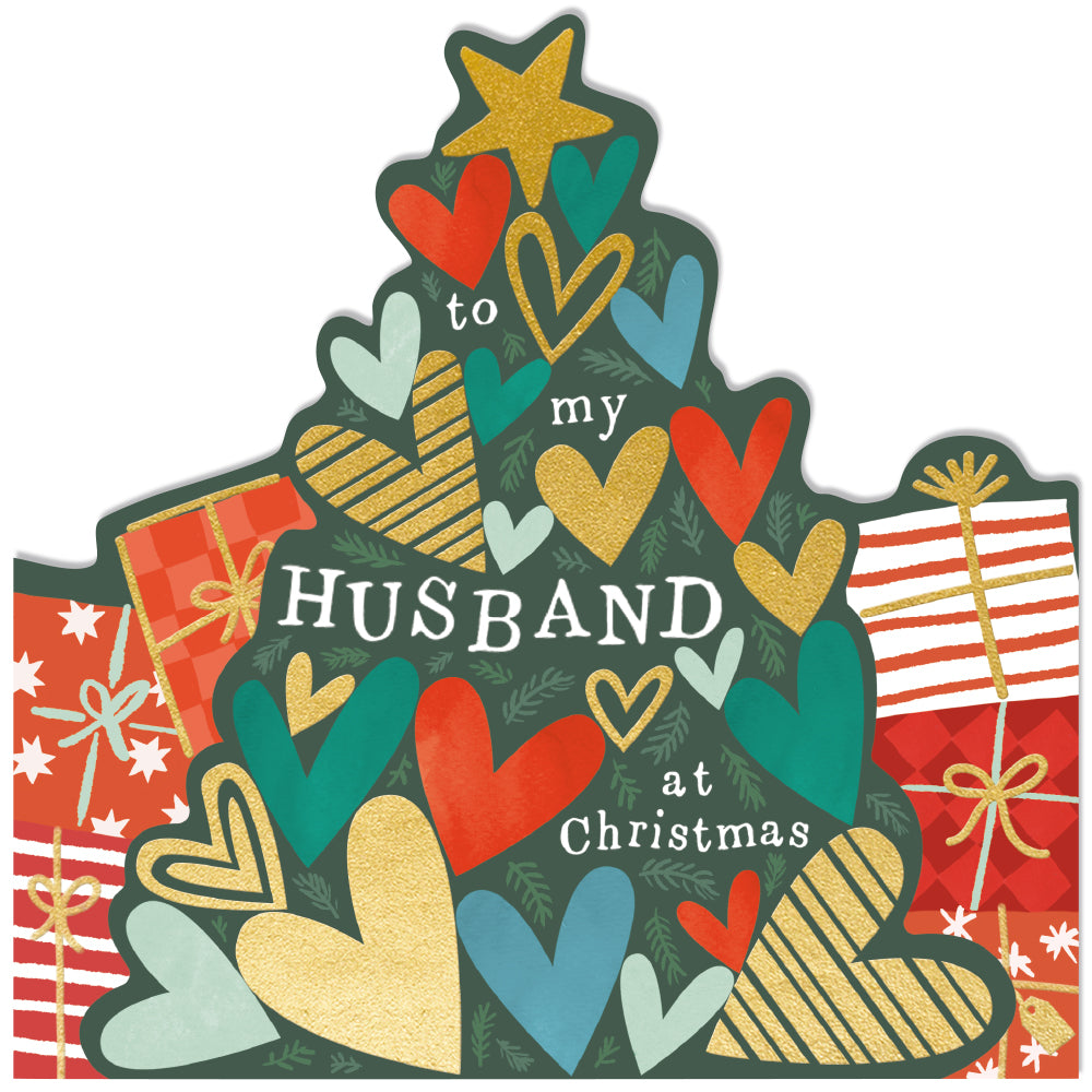 Tree-Mendous Love Husband At Christmas Card By Penny Black