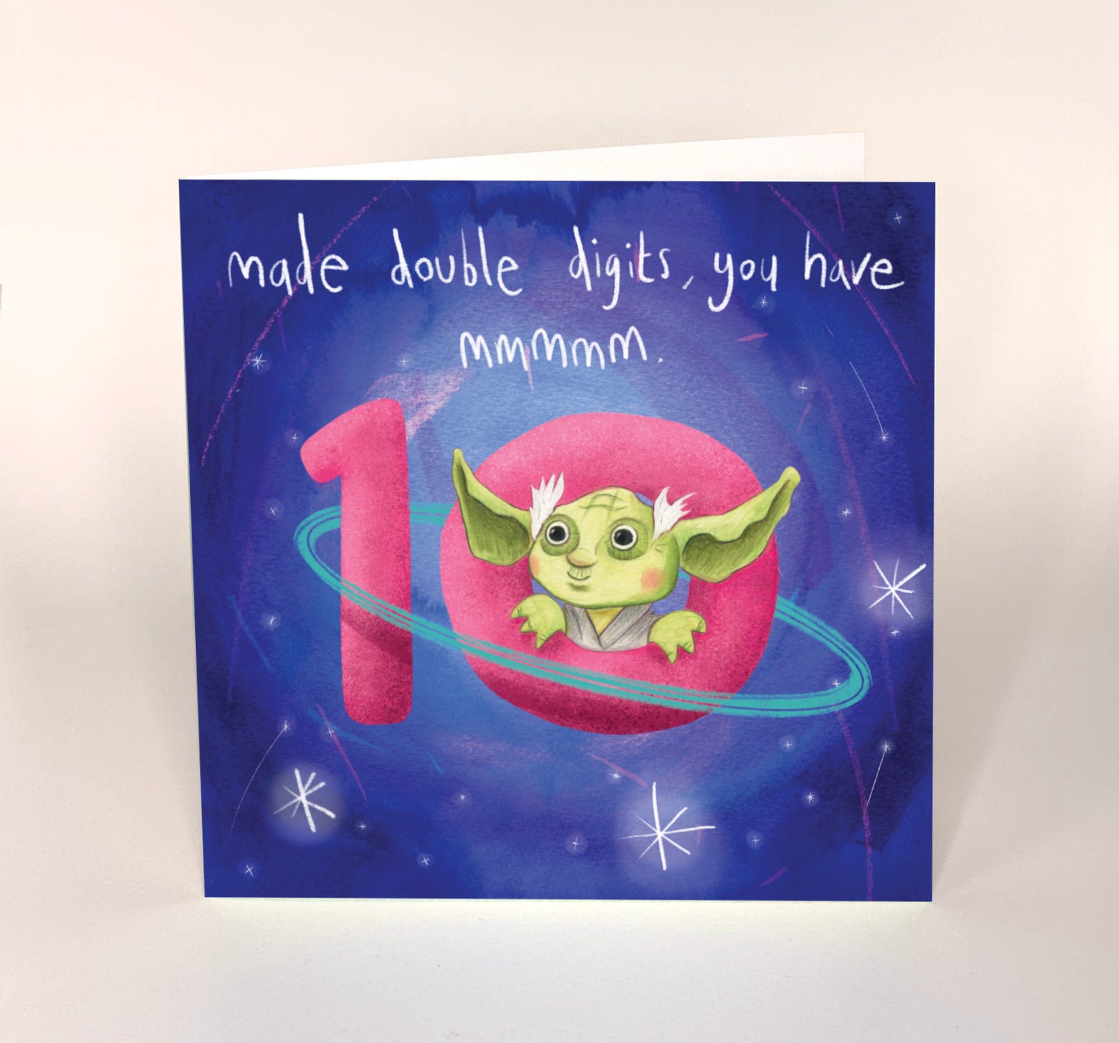 Yoda Double Digits 10th Birthday Milestone Card by penny black