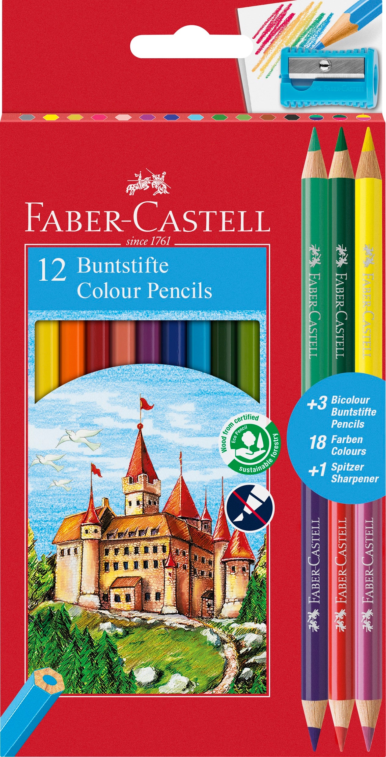Faber Castell Wood Black Matt Pencils 1112 HB- Pack Of 10, For