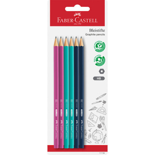 Faber Castell Graphite HB 6 Pencil Set By Penny Black