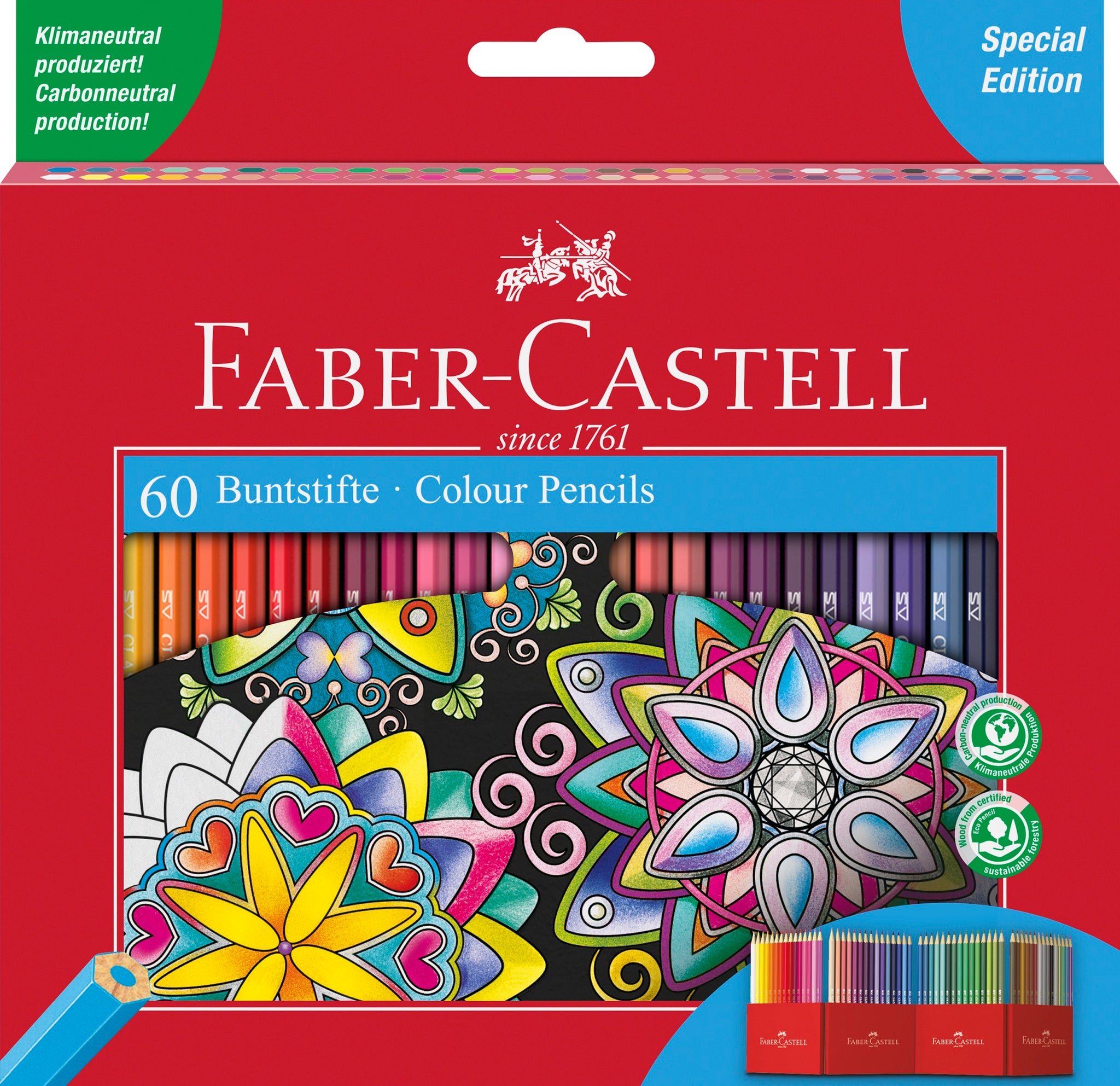 Faber Castell Colour Pencil Case 60 Pack Penny Black