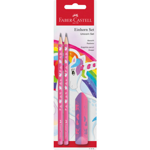 Faber Castell Unicorn Pencil & Eraser Set By Penny Black
