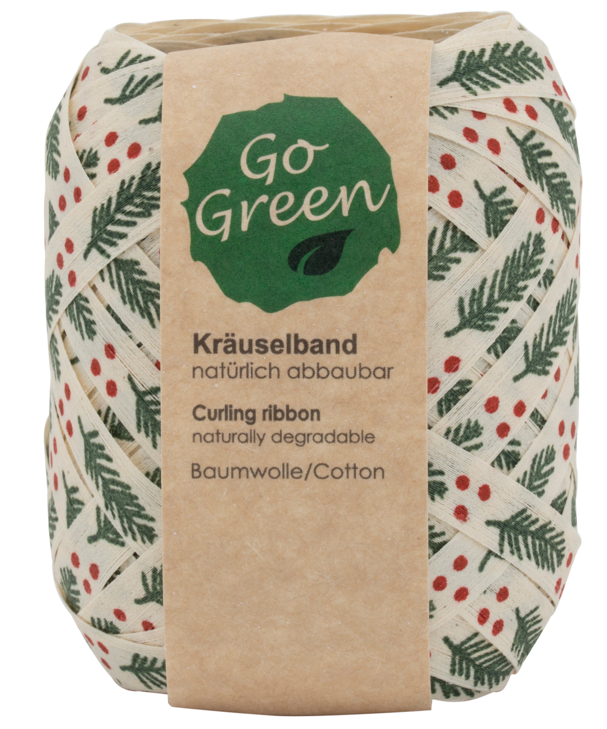 Go Green Fir and Berries Cotton Christmas Ribbon Egg by penny black