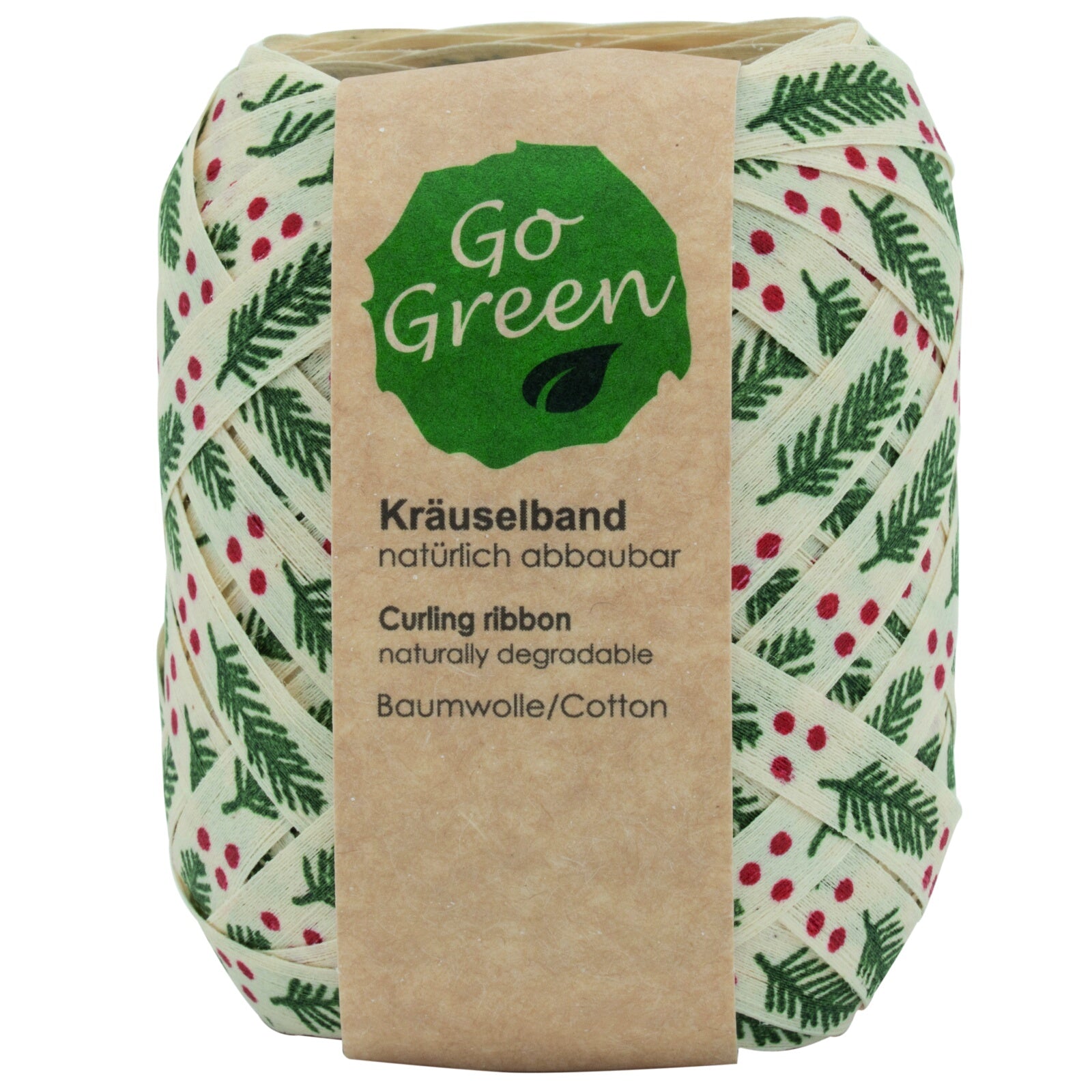 Go Green Fir and Berries Cotton Christmas Ribbon Egg by penny black