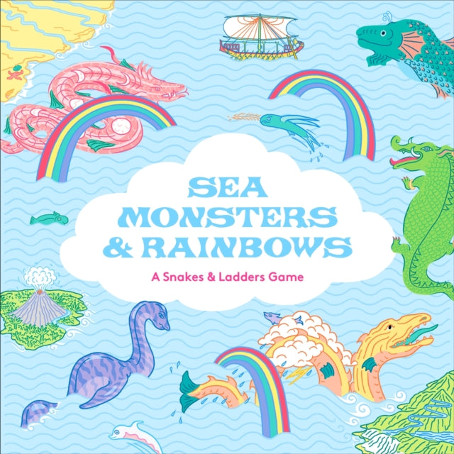 Sea Monsters & Rainbows - A Snakes & Ladders Game front of box by penny black